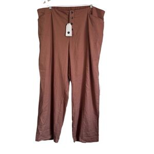 Universal Standard Brown Wide-Leg Trousers